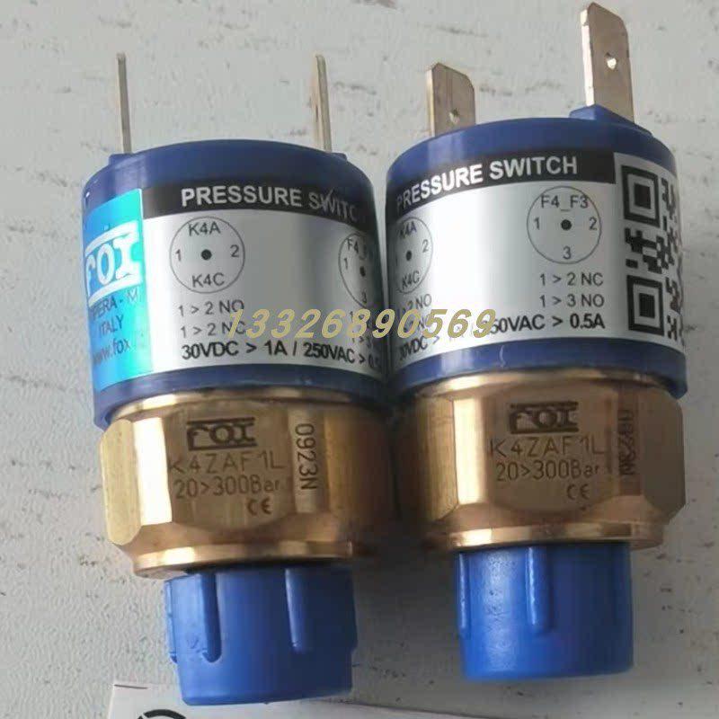Original Italy FOX K4ZAF1L Pressure Switch K4VAF1 (Adjustable 10 100bar)
Original Italy FOX K4ZAF1L Pressure Switch K4VAF1 (Adjustable 10 100bar)