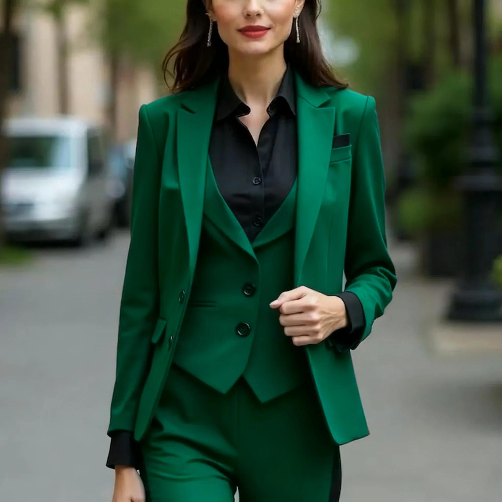 New Burgundy Formal Business Women Suit Wedding Party Prom Ladies Mother Girl Wife Tuxedos Costume 3 Piece Set Blazer Vest Pants 5XL колір темно весняне зелене
New Burgundy Formal Business Women Suit Wedding Party Prom Ladies Mother Girl Wife Tuxedos Costume 3 Piece Set Blazer Vest Pants 5XL колір темно весняне зелене
