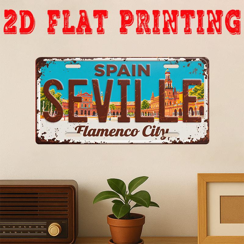 Spain Seville Flamenco City D Flat Printing License Plate Style Metal Tin Sign Spanish Cityscape Landmark Themed Decorative Al 15x30cm(5.9x7.8inch)
Spain Seville Flamenco City D Flat Printing License Plate Style Metal Tin Sign Spanish Cityscape Landmark Themed Decorative Al 15x30cm(5.9x7.8inch)