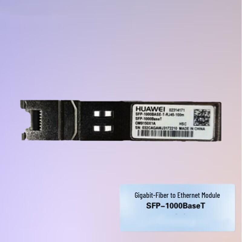 Huawei SFP-1000BaseT Gigabit Transceiver Module
Huawei SFP-1000BaseT Gigabit Transceiver Module