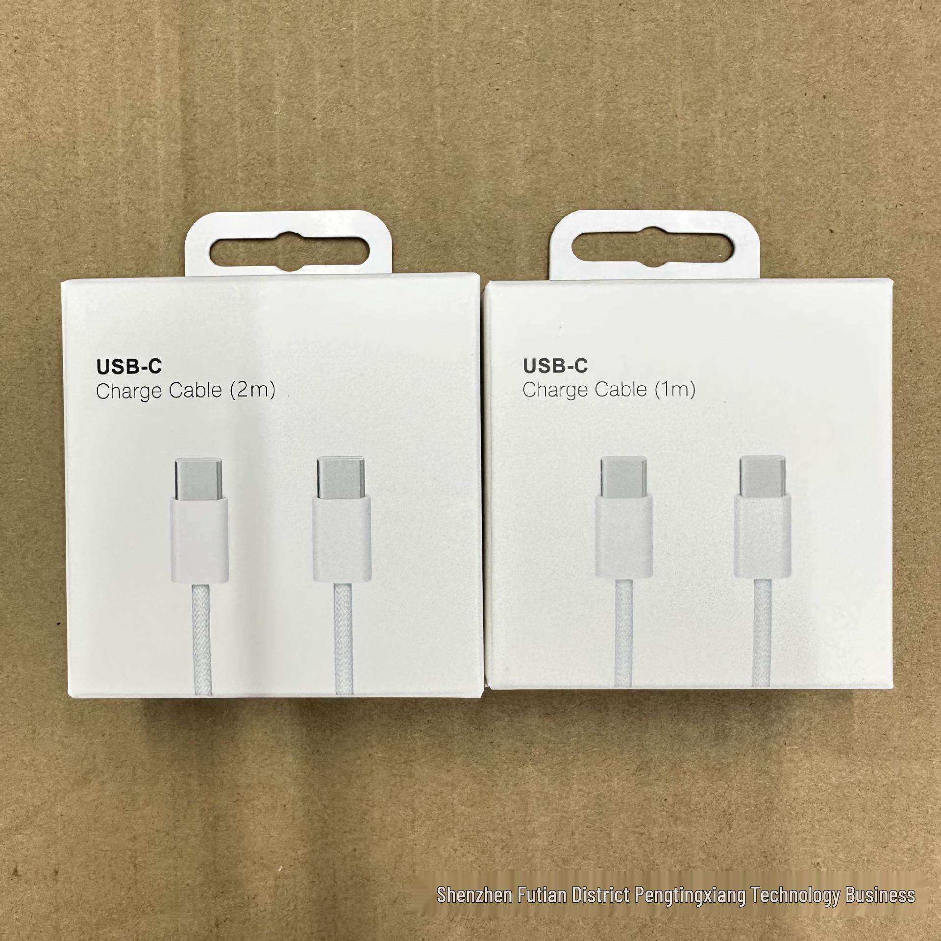 Apple 15 Fast Charging Dual C Braided Cable Type-C to Type-C Packaging Box 1M Braided Cable Pack
Apple 15 Fast Charging Dual C Braided Cable Type-C to Type-C Packaging Box 1M Braided Cable Pack