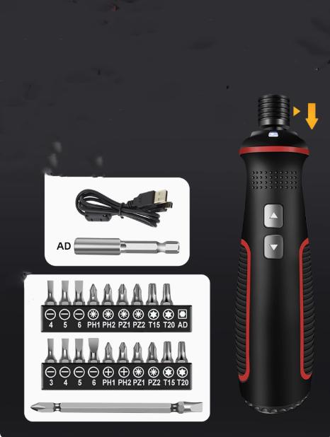 Аккумуляторная электрическая отвертка со светодиодной рабочей подсветкой, перезаряжаемый многофункциональный мини-набор отверток, регулировка скорости
Аккумуляторная электрическая отвертка со светодиодной рабочей подсветкой, перезаряжаемый многофункциональный мини-набор отверток, регулировка скорости