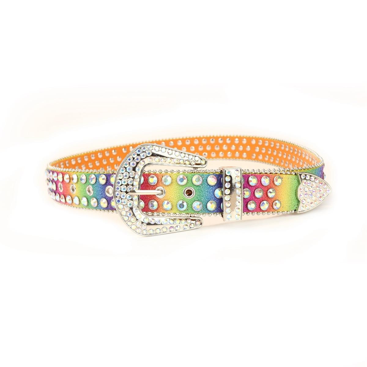 Diamond Belt Women S Color Diamond Acrylic Punk Pearlescent Lacquer Rivet Women S Pu Belt L size (length 120cm, width 3.8cm)
Diamond Belt Women S Color Diamond Acrylic Punk Pearlescent Lacquer Rivet Women S Pu Belt L size (length 120cm, width 3.8cm)
