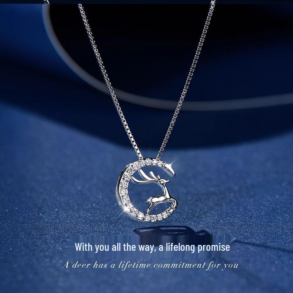Elk Necklace with Diamond-Set Design - Light Luxury Clavicle Chain Christmas Gift for Her XL0065 мідний
Elk Necklace with Diamond-Set Design - Light Luxury Clavicle Chain Christmas Gift for Her XL0065 мідний