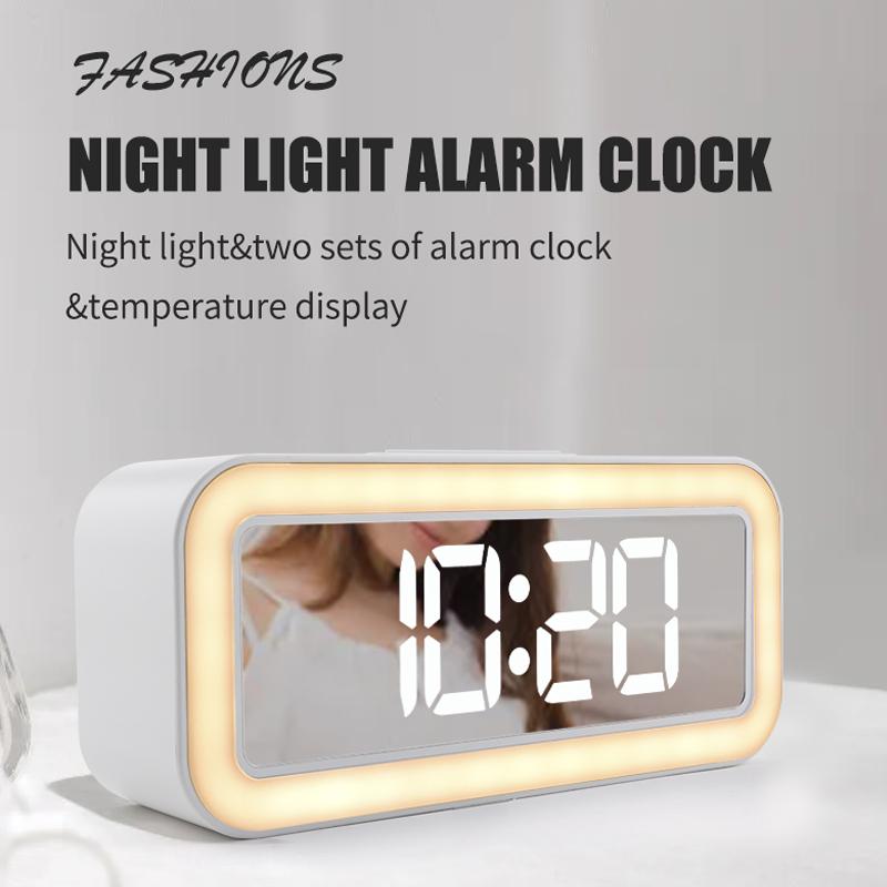 TS-3002 LED Digital Display Desk Clock Bedside Desktop Night Light Electronic Alarm Clock Type A
TS-3002 LED Digital Display Desk Clock Bedside Desktop Night Light Electronic Alarm Clock Type A