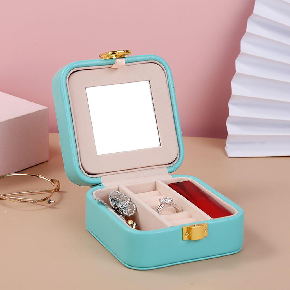 Travel Gifts Bracelet Mirror Lock PU Jewelry Organizer Jewelry Storage Box Square Earring Holder
Travel Gifts Bracelet Mirror Lock PU Jewelry Organizer Jewelry Storage Box Square Earring Holder