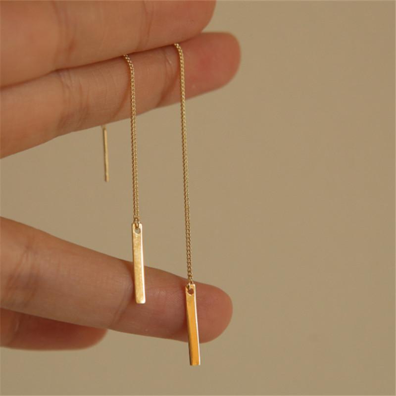 925 Sterling Silver Plated 14K Gold Geometric Long Earrings for Women Korean Temperament Jewelry Silver
925 Sterling Silver Plated 14K Gold Geometric Long Earrings for Women Korean Temperament Jewelry Silver