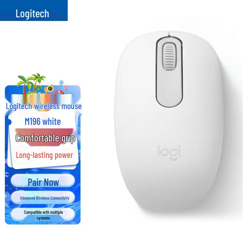 Logitech M196 Wireless Bluetooth Mouse
Logitech M196 Wireless Bluetooth Mouse
