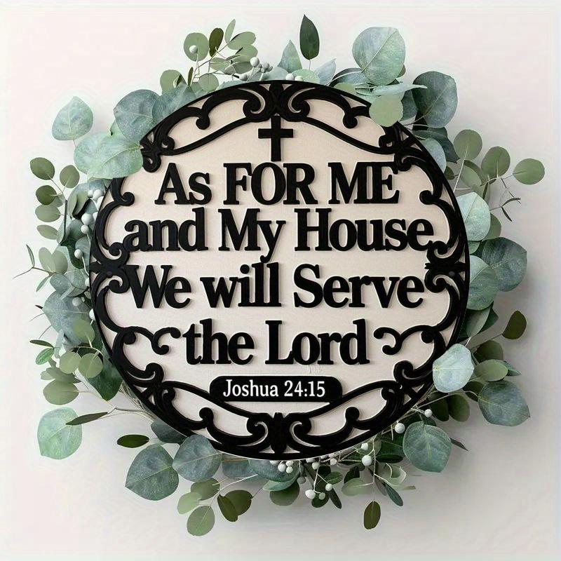 2d Ffat 20*20cm, as for Me and My House We Will Serve The Lord , Round Wooden Wall Art, Elegant Black and White Design, for Kitchen, Garden, Balcony. 20*20cm
2d Ffat 20*20cm, as for Me and My House We Will Serve The Lord , Round Wooden Wall Art, Elegant Black and White Design, for Kitchen, Garden, Balcony. 20*20cm