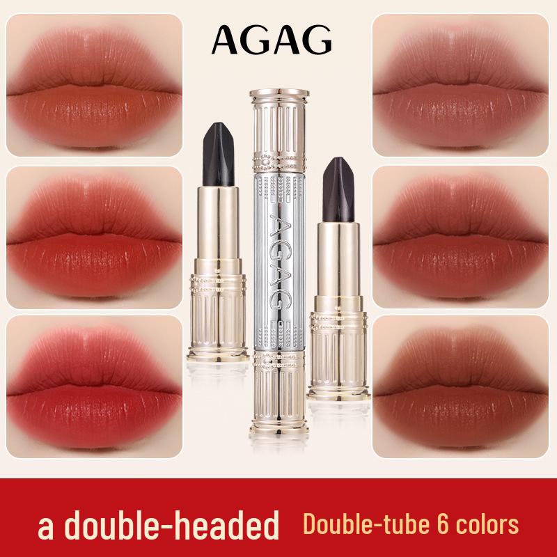 AGAG Black Rose True Love Double-Ended Lipstick: Long-Lasting, Pigmented, Non-Transferable, Six-Color, Non-Smudging Gloss. 3.8g + 3.8g
AGAG Black Rose True Love Double-Ended Lipstick: Long-Lasting, Pigmented, Non-Transferable, Six-Color, Non-Smudging Gloss. 3.8g + 3.8g
