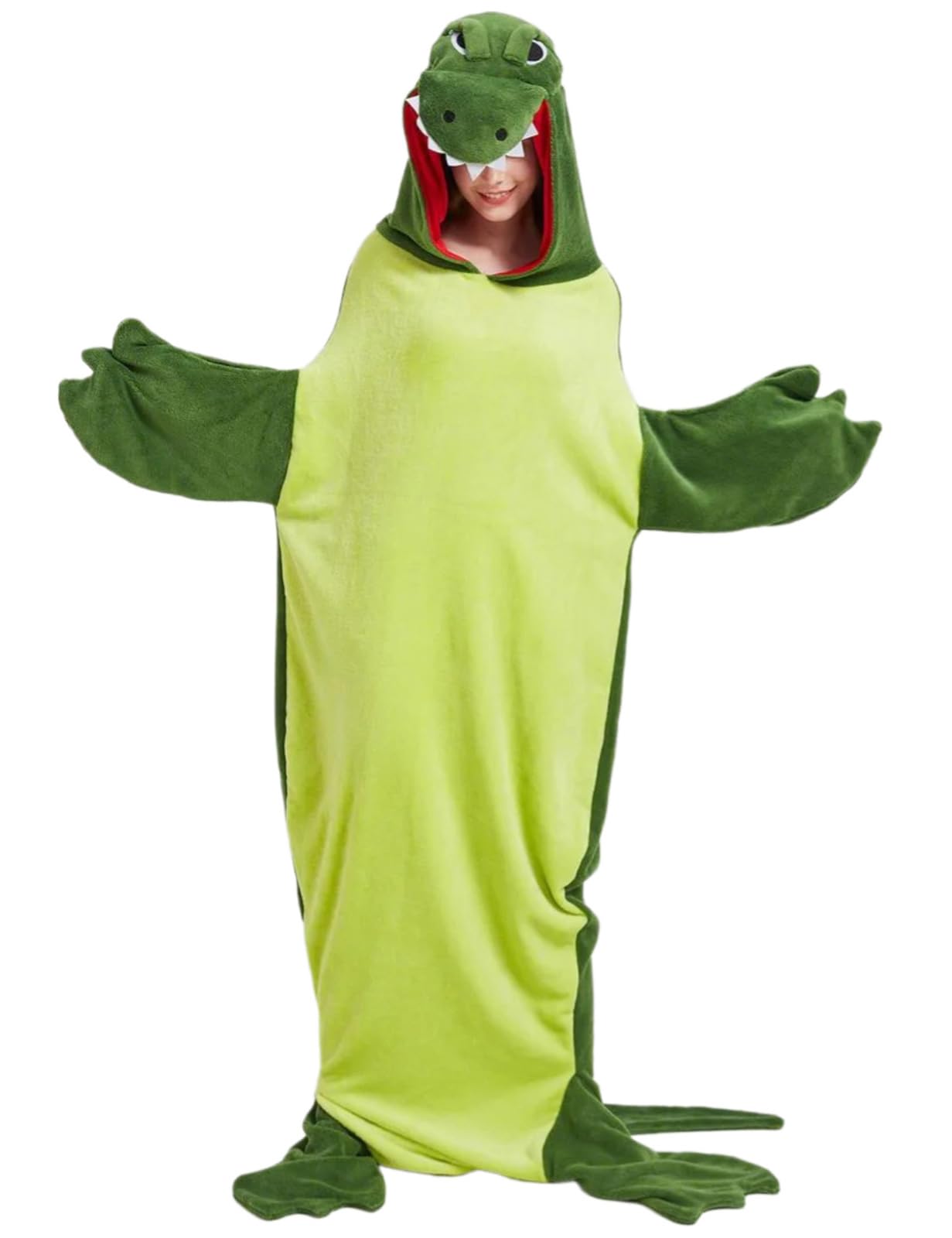 SHELISTEN Взрослая женская зимняя пижама, костюм крокодила (Зеленый, Размер S)
SHELISTEN Взрослая женская зимняя пижама, костюм крокодила (Зеленый, Размер S)