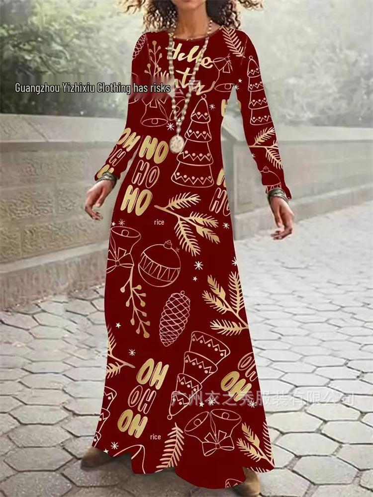 2024 Autumn/Winter Long Sleeve Christmas 3D Print Dress S
2024 Autumn/Winter Long Sleeve Christmas 3D Print Dress S