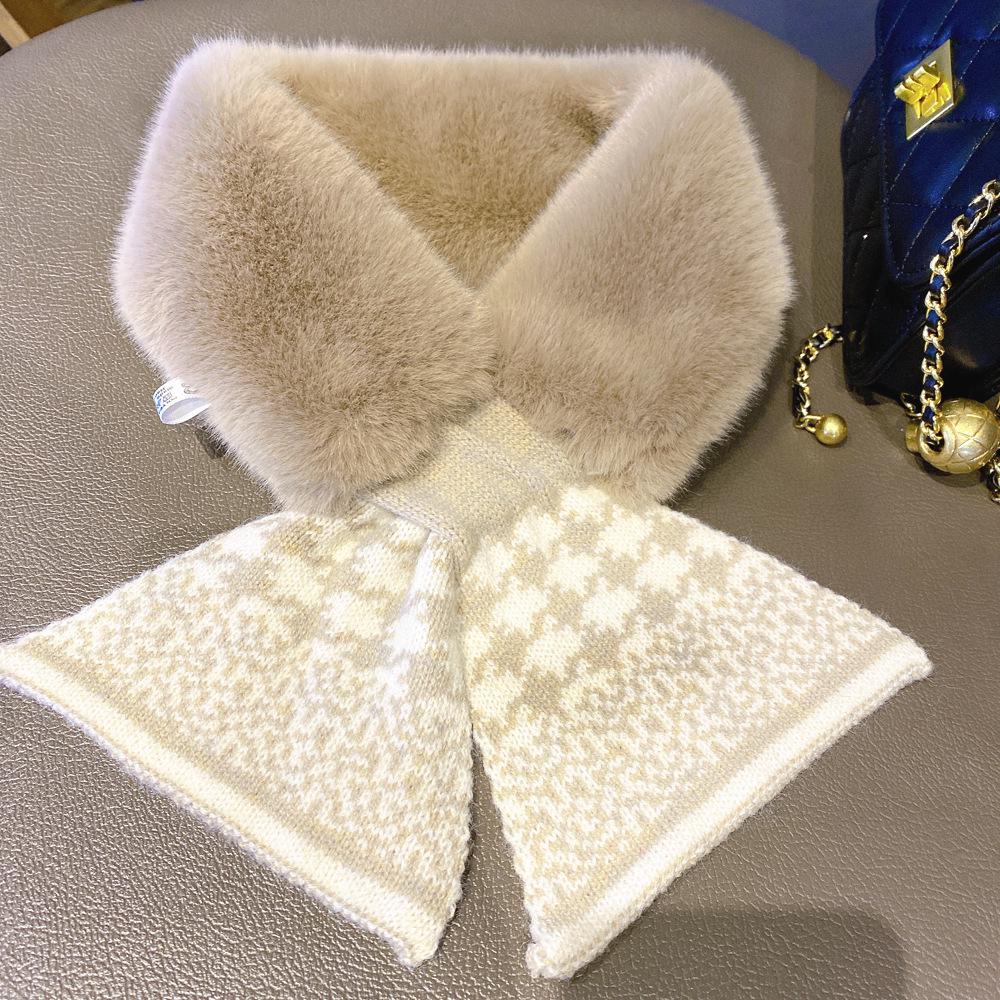 Вязаный шерстяной шарф в корейском стиле с плюшевыми вставками - теплый зимний воротник для женщин и студентов 9x76cm
Вязаный шерстяной шарф в корейском стиле с плюшевыми вставками - теплый зимний воротник для женщин и студентов 9x76cm