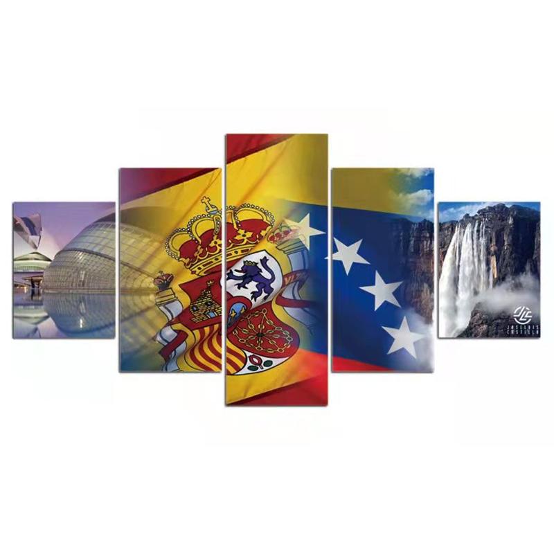 Unframed 5 Panel Flag of Venezuela Spain Modular Cuadros Canvas HD Print Posters Wall Art Pictures HD Paintings Room Home Decor 20x35 20x45 20x55cm
Unframed 5 Panel Flag of Venezuela Spain Modular Cuadros Canvas HD Print Posters Wall Art Pictures HD Paintings Room Home Decor 20x35 20x45 20x55cm