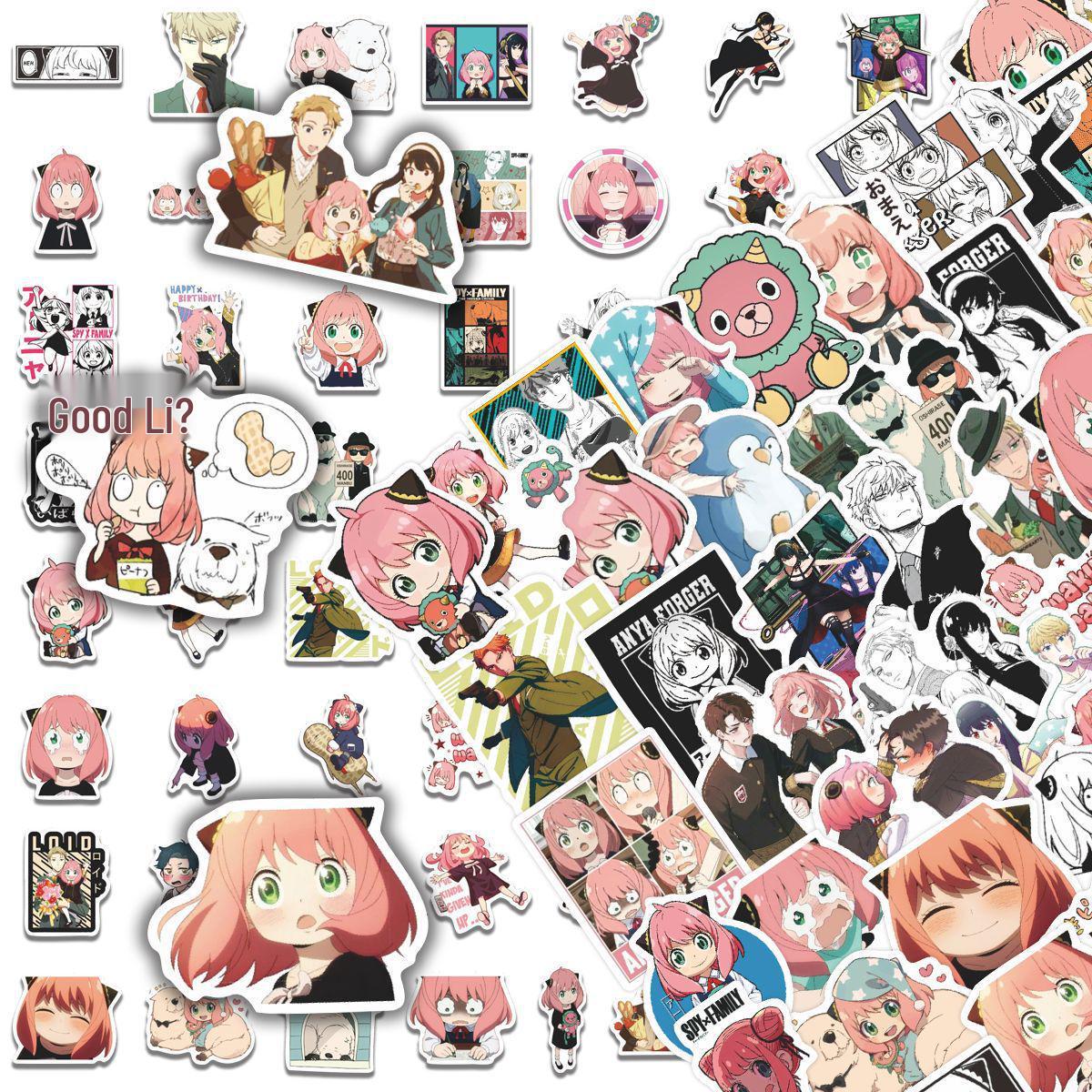 50 Spy x Family Graffiti Stickers: Anya Cartoon Designs for Phones, Luggage, Boxes, Notebooks B184
50 Spy x Family Graffiti Stickers: Anya Cartoon Designs for Phones, Luggage, Boxes, Notebooks B184