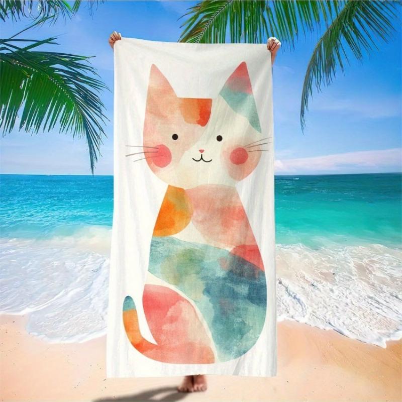 1pc Cute Cat Microfiber Beach Towel Scarf - Lightweight, Quick-Dry, Absorbent Travel Accessory with Vibrant Watercolor Design W30*H60(CM)
1pc Cute Cat Microfiber Beach Towel Scarf - Lightweight, Quick-Dry, Absorbent Travel Accessory with Vibrant Watercolor Design W30*H60(CM)
