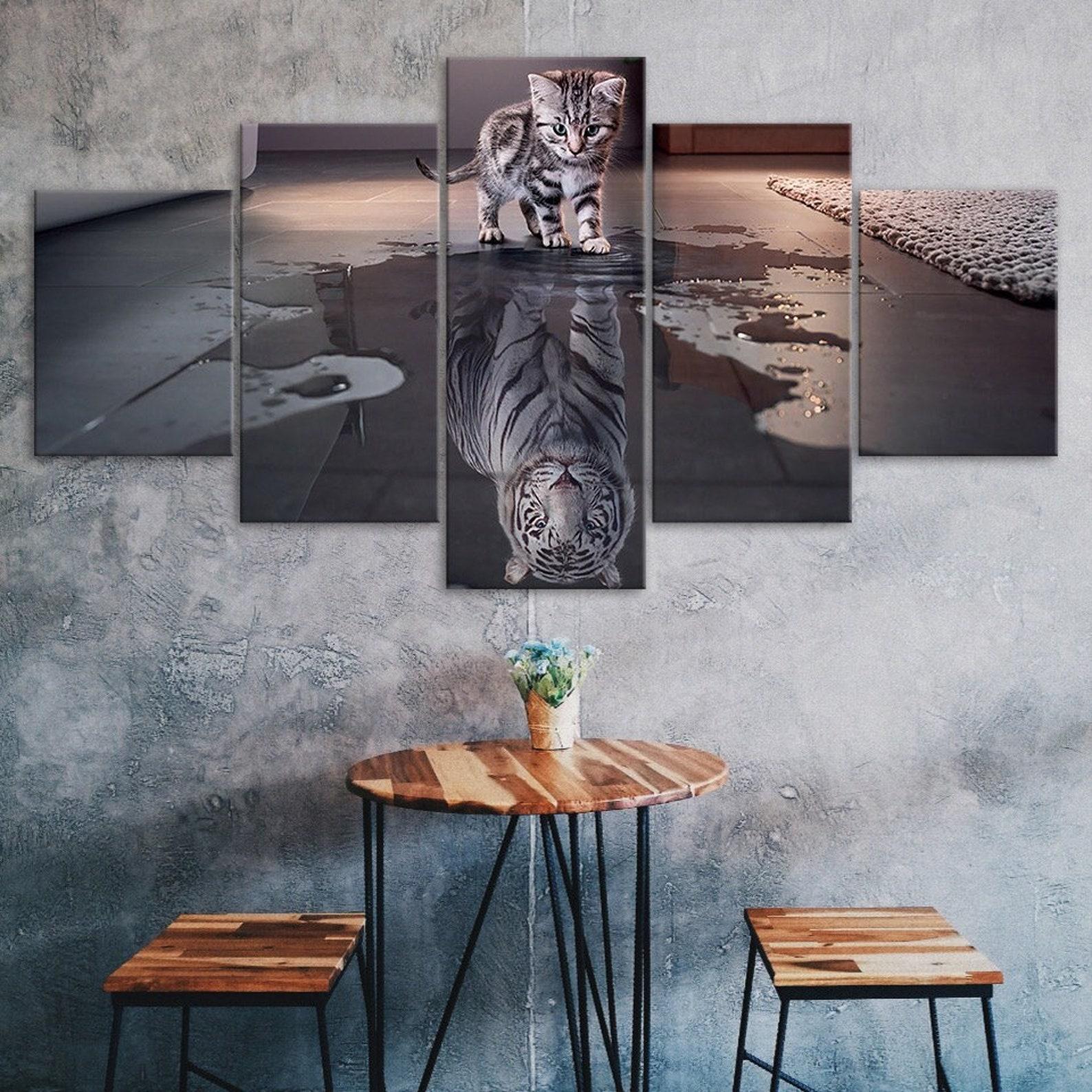 Cat Kitten Tiger Reflection Scene 5 Piece Five Panel Wall Canvas Print Modern Art Poster Picture Home Decor Gift For Him For Her 20X35 20X45 20X55CM
Cat Kitten Tiger Reflection Scene 5 Piece Five Panel Wall Canvas Print Modern Art Poster Picture Home Decor Gift For Him For Her 20X35 20X45 20X55CM