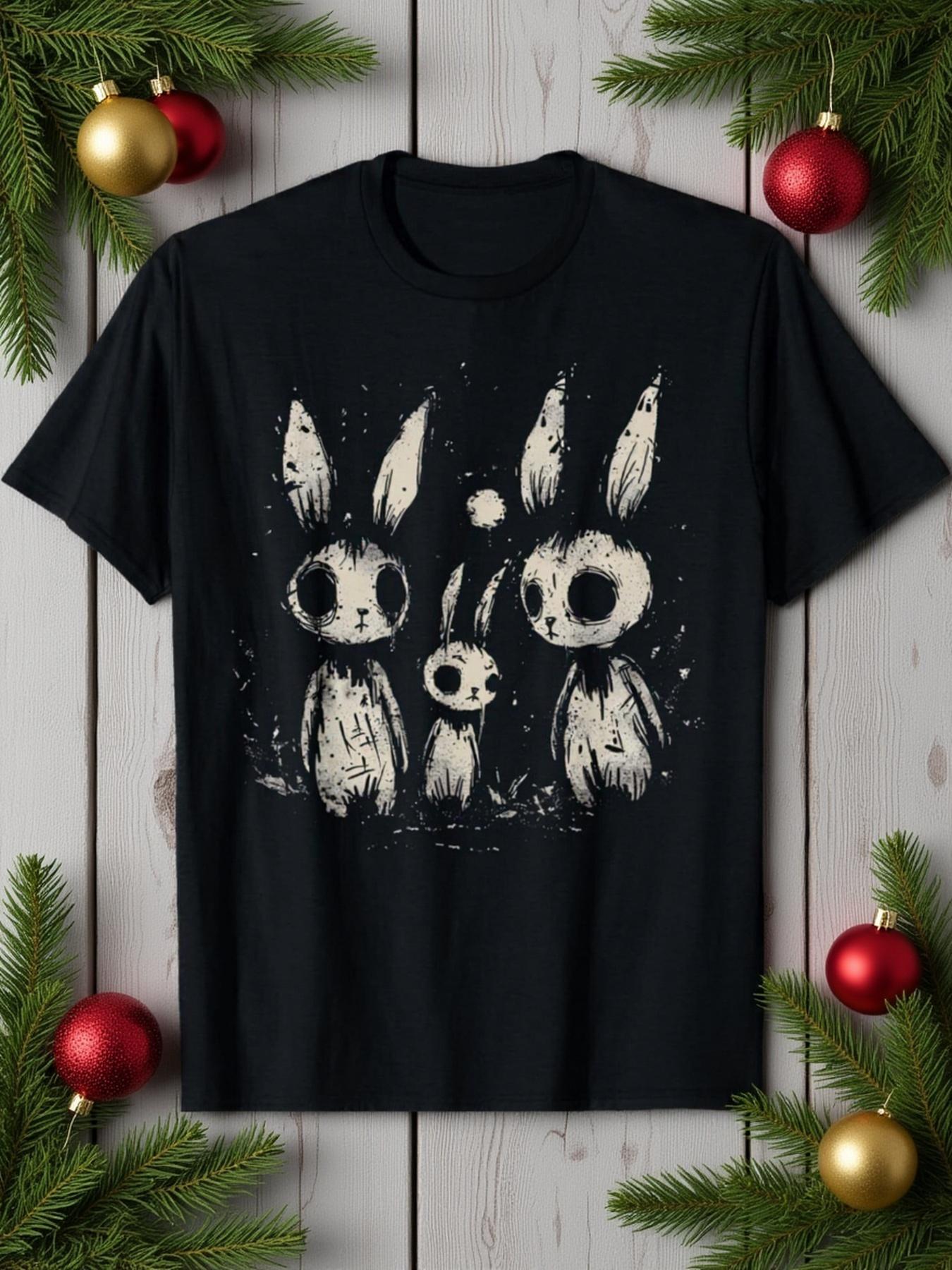 Creepy Cute Bunny Rabbit Men T-Shirt - 100% Cotton Black Short-sleeved - Christmas Gifts for Men Women Couple and Friends 5XL різнокольоровий
Creepy Cute Bunny Rabbit Men T-Shirt - 100% Cotton Black Short-sleeved - Christmas Gifts for Men Women Couple and Friends 5XL різнокольоровий