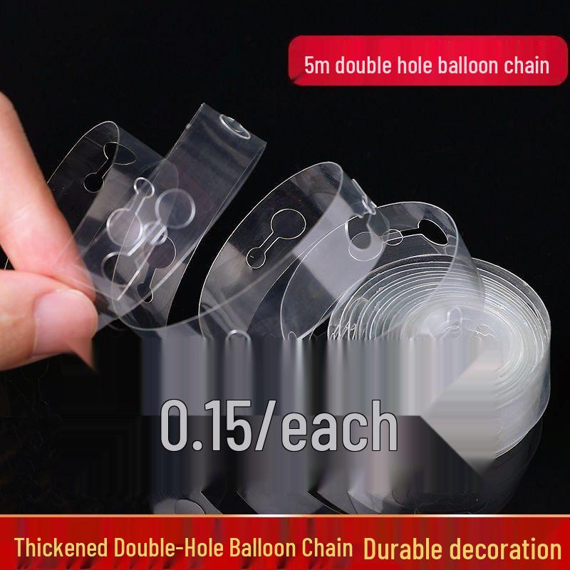 5m Transparent Double Hole Balloon Chain for Birthday & Wedding Décor 5m Balloon Chain 1 pc
5m Transparent Double Hole Balloon Chain for Birthday & Wedding Décor 5m Balloon Chain 1 pc
