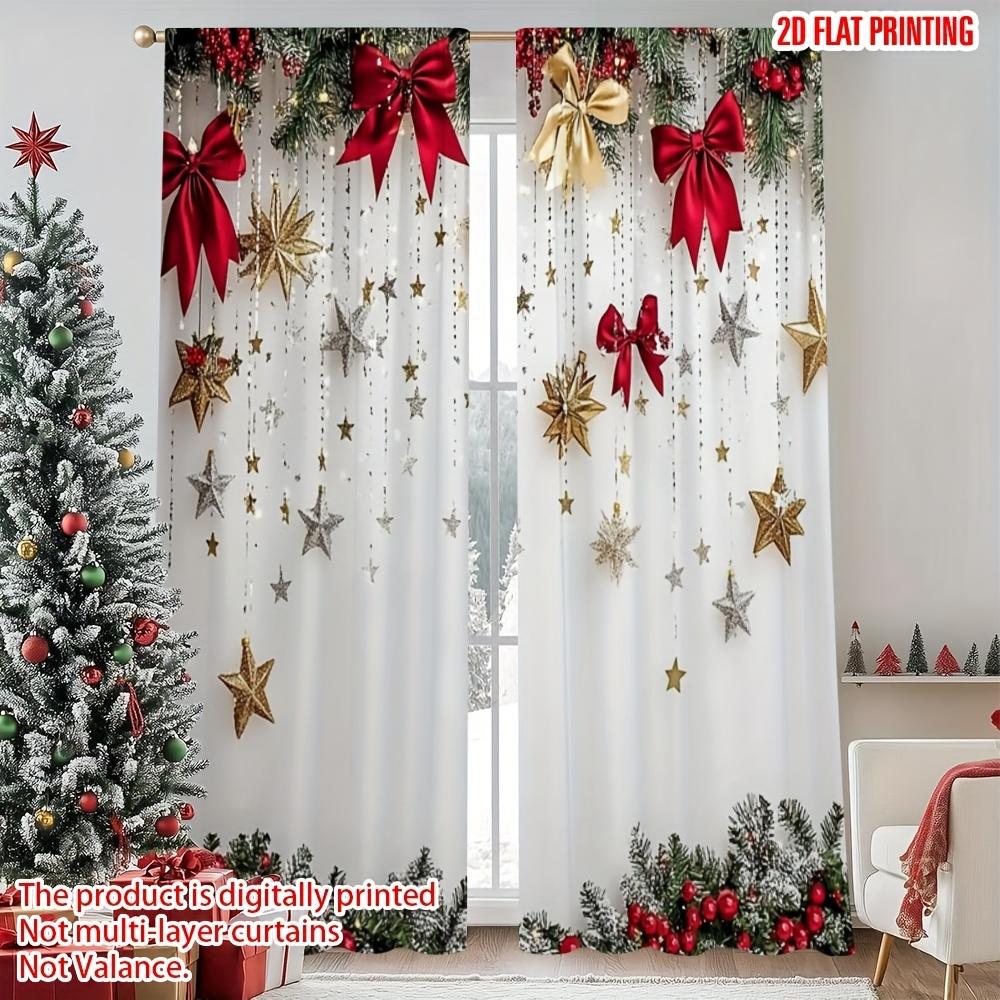 Christmas Pine Branch Curtains 2pcs 2D Print Polyester for Indoor Garden Events No Electricity Needed Festive Home Decor 100*130 Grommet Top 1pcs
Christmas Pine Branch Curtains 2pcs 2D Print Polyester for Indoor Garden Events No Electricity Needed Festive Home Decor 100*130 Grommet Top 1pcs