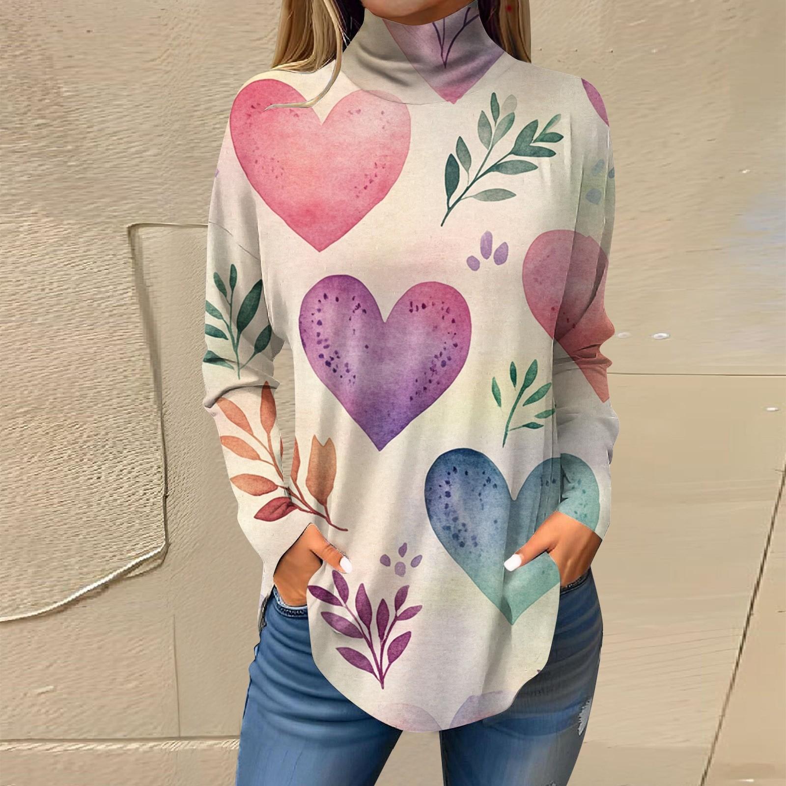 Женская свободная водолазка с принтом ко Дню святого Валентина, футболка с длинными рукавами, топ и джемпер L бежевый
Женская свободная водолазка с принтом ко Дню святого Валентина, футболка с длинными рукавами, топ и джемпер L бежевый