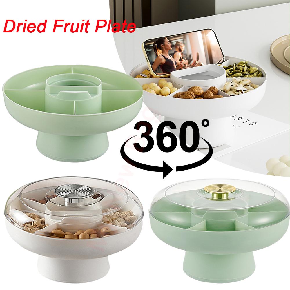 360° Rotating Snack Plates With Cover Chinese Creative Nut Candy Cake Dishes Gourmet Fruit Plates Tableware for Party Wedding without lid
360° Rotating Snack Plates With Cover Chinese Creative Nut Candy Cake Dishes Gourmet Fruit Plates Tableware for Party Wedding without lid