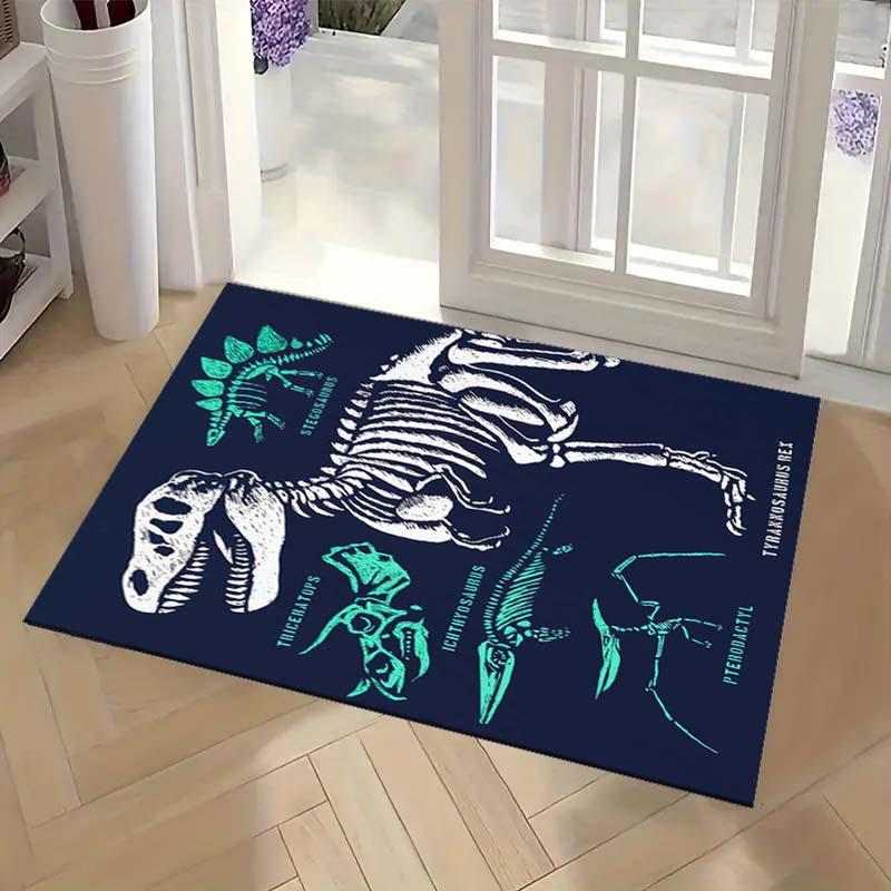 Мягкий Прочный Коврик с Рисунком Скелета Динозавра - Напольный Коврик Хрустальный Бархат, Темно-синий с Белыми Скелетами Динозавров и Надписью Prehistori 50x80cm
Мягкий Прочный Коврик с Рисунком Скелета Динозавра - Напольный Коврик Хрустальный Бархат, Темно-синий с Белыми Скелетами Динозавров и Надписью Prehistori 50x80cm