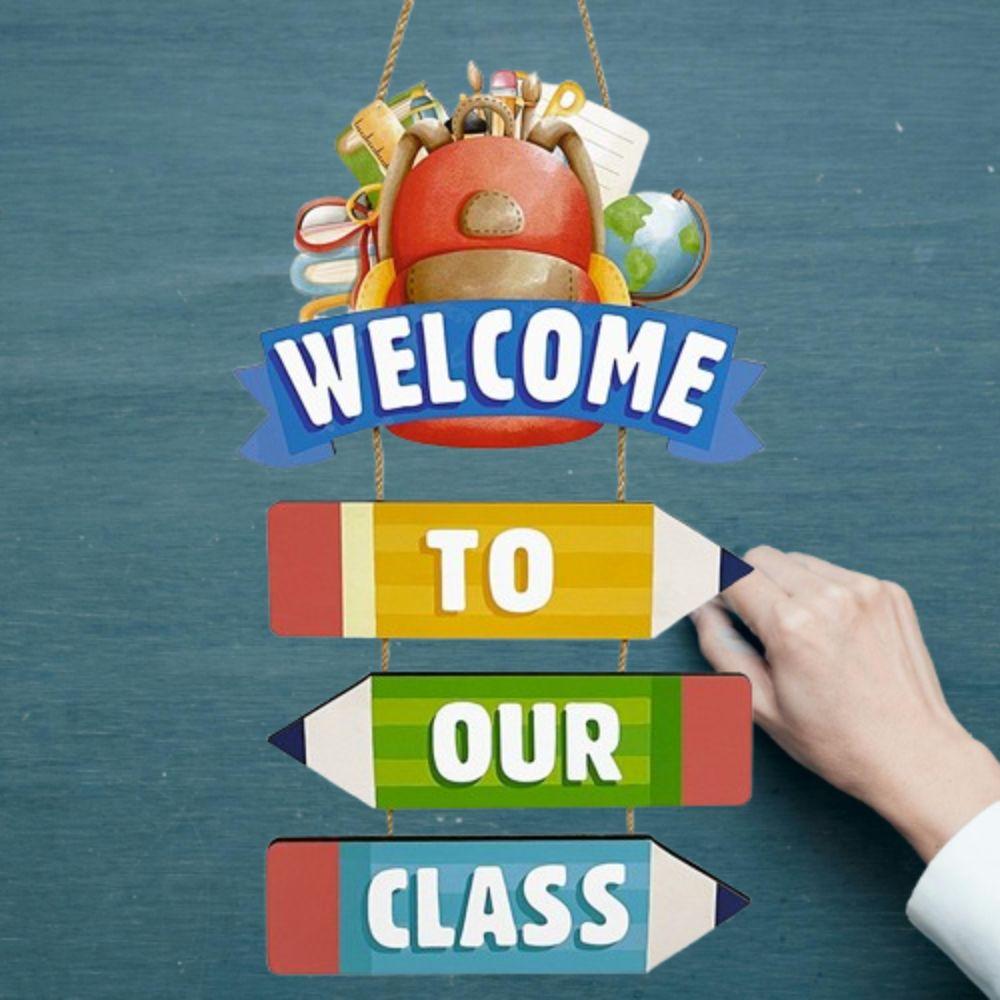 Returning To School School Season Wall Ornaments Cartoon Wooden Hanging Board for Party Wooden
Returning To School School Season Wall Ornaments Cartoon Wooden Hanging Board for Party Wooden
