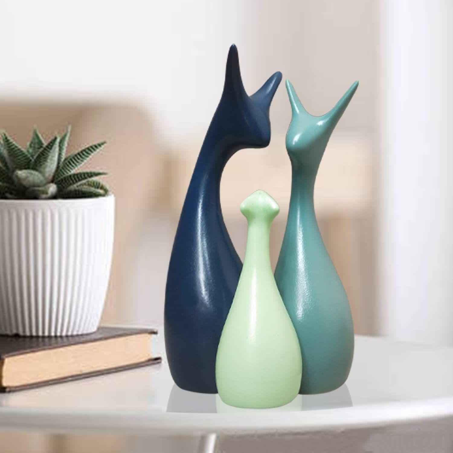 Home Decor Lucky Deer Family Statue Ceramic Figures - (Set of 3, Navy Blue, Lemon and Light Green)
Home Decor Lucky Deer Family Statue Ceramic Figures - (Set of 3, Navy Blue, Lemon and Light Green)