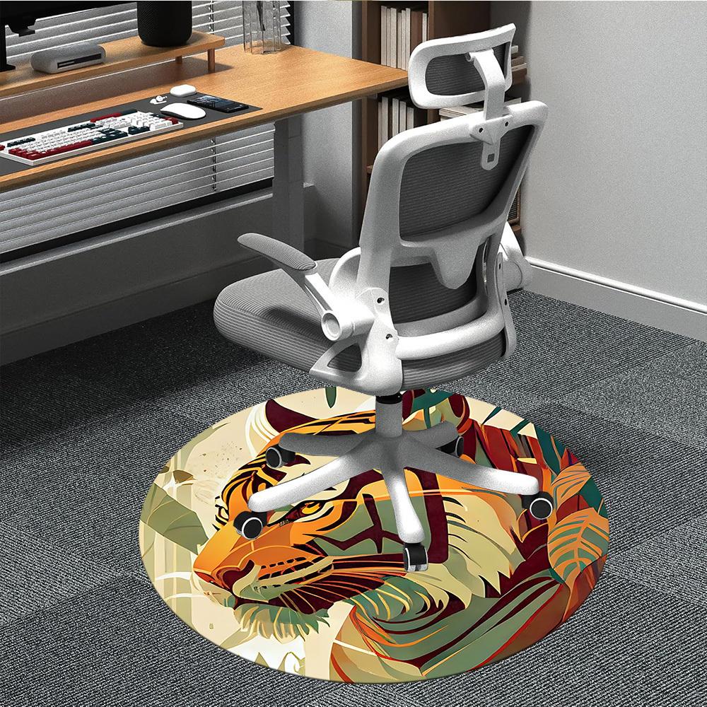 1pc Tiger Jungle Office Round Area Rug, Indoor Mat Suitable ForOffice, Under Office Chairs Bedroom Living Room Home Decor, Room Deco, D005 80cm by 80cm
1pc Tiger Jungle Office Round Area Rug, Indoor Mat Suitable ForOffice, Under Office Chairs Bedroom Living Room Home Decor, Room Deco, D005 80cm by 80cm