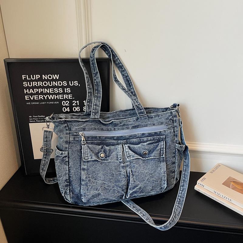New Vintage Harajuku Crossbody Bags Multi Pocket Denim Shoulder Bag Large Capacity Casual Fashi Textured Casual Commute Bag
New Vintage Harajuku Crossbody Bags Multi Pocket Denim Shoulder Bag Large Capacity Casual Fashi Textured Casual Commute Bag