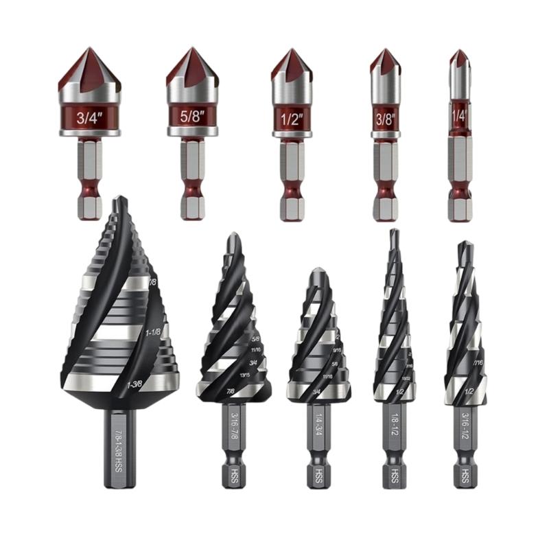 Professional Multi Size Tapered Drill Bit Kit Countersink Bits For Reliable Countersinking In Various Material Types 1
Professional Multi Size Tapered Drill Bit Kit Countersink Bits For Reliable Countersinking In Various Material Types 1
