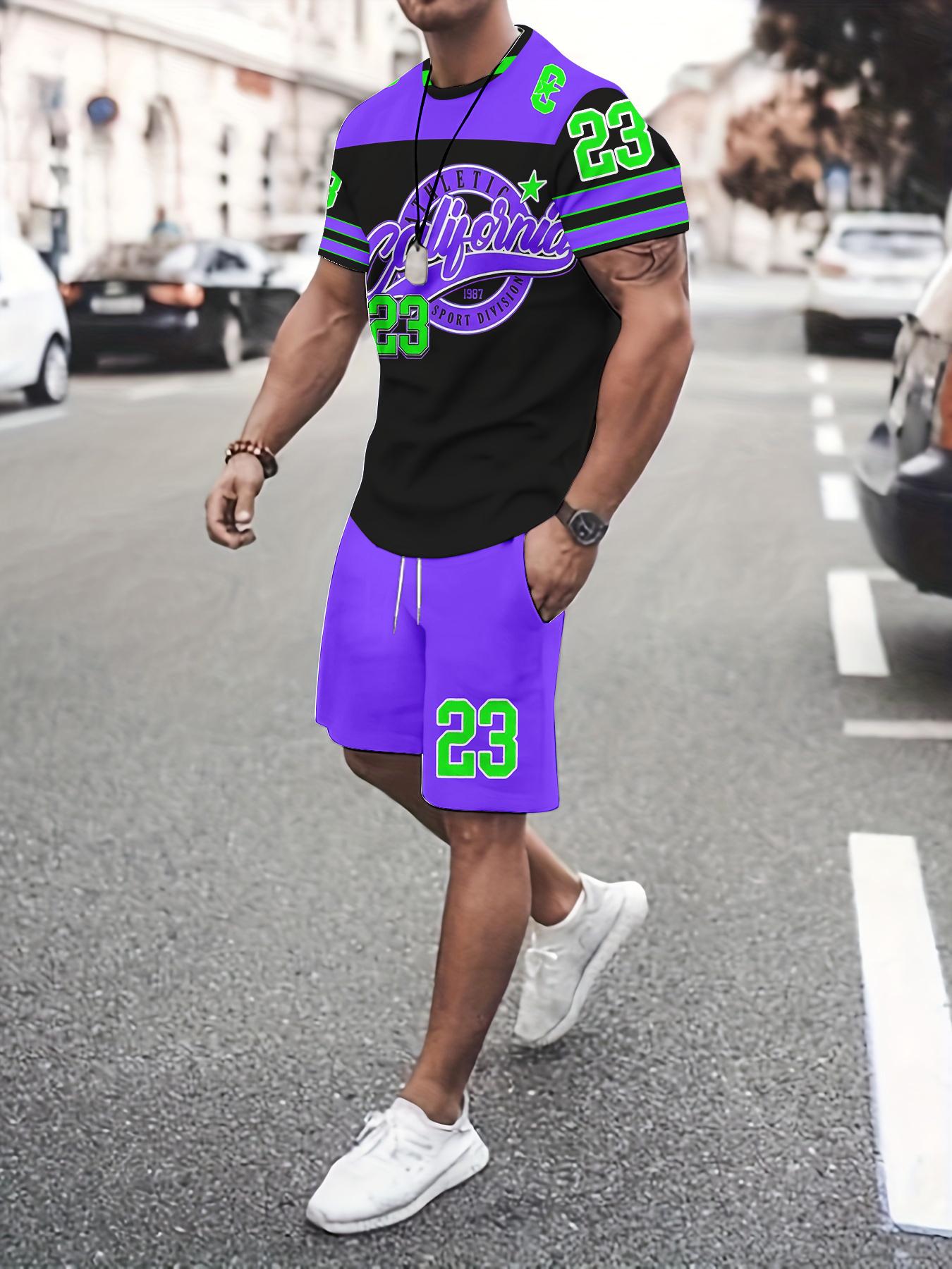 California 1987 Print Casual T-Shirt & Shorts Set, Plus Size S
California 1987 Print Casual T-Shirt & Shorts Set, Plus Size S