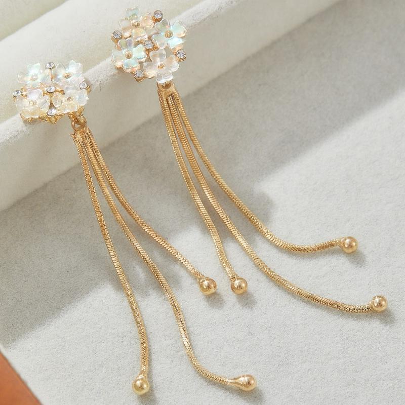 Luxurious Sparkling Floral Fringe Earrings, Women s Fashionable Light Luxury Temperament Holiday Party Accessories Zircon Gifts
Luxurious Sparkling Floral Fringe Earrings, Women s Fashionable Light Luxury Temperament Holiday Party Accessories Zircon Gifts