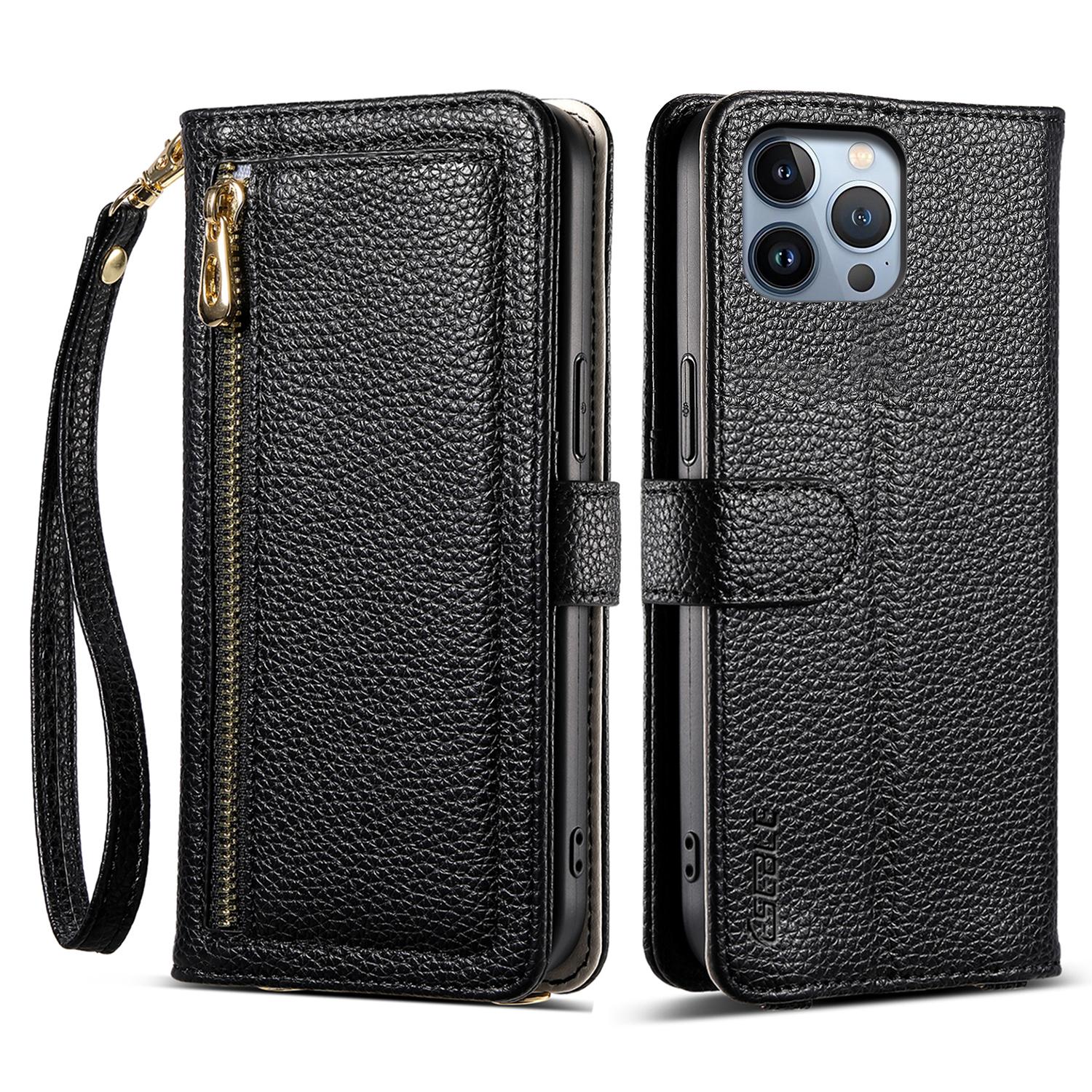 ESEBLE E11 For iPhone 14 Pro Max Case Zipper Pocket Litchi Texture Leather Phone Cover with Mirror and Wrist Strap C
ESEBLE E11 For iPhone 14 Pro Max Case Zipper Pocket Litchi Texture Leather Phone Cover with Mirror and Wrist Strap C