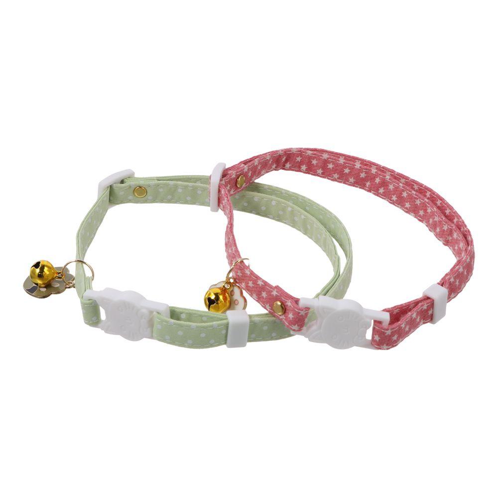Розовый и зеленый ошейник для домашних животных, хлопковый колокольчик с защитной пряжкой, ожерелье, многоцелевой милый аксессуар для домашних животных 
Розовый и зеленый ошейник для домашних животных, хлопковый колокольчик с защитной пряжкой, ожерелье, многоцелевой милый аксессуар для домашних животных
