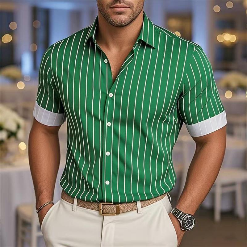 Men s Fashion Striped Loose Short Sleeve Shirt Casual Breathable Lapel Button Shirt Soft and Comfortable Festival Top 5XL
Men s Fashion Striped Loose Short Sleeve Shirt Casual Breathable Lapel Button Shirt Soft and Comfortable Festival Top 5XL