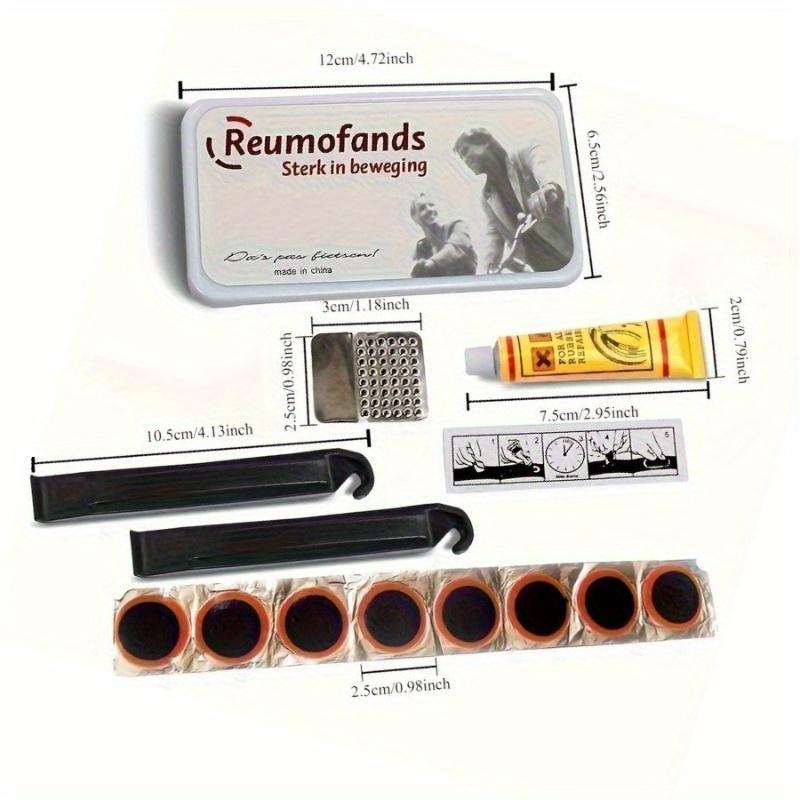 Набор для ремонта велосипедных шин с резиновой латкой, металлическим напильником и рычагом. Незаменимый инструмент
Набор для ремонта велосипедных шин с резиновой латкой, металлическим напильником и рычагом. Незаменимый инструмент