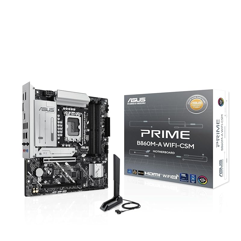 ASUS intel Core Ultra Processors (Series 2) Socket LGA1851 correspondence B860 mounted micro-ATX Motherboard/PRIME B860M-A WIFI-CSM Domestic
ASUS intel Core Ultra Processors (Series 2) Socket LGA1851 correspondence B860 mounted micro-ATX Motherboard/PRIME B860M-A WIFI-CSM Domestic