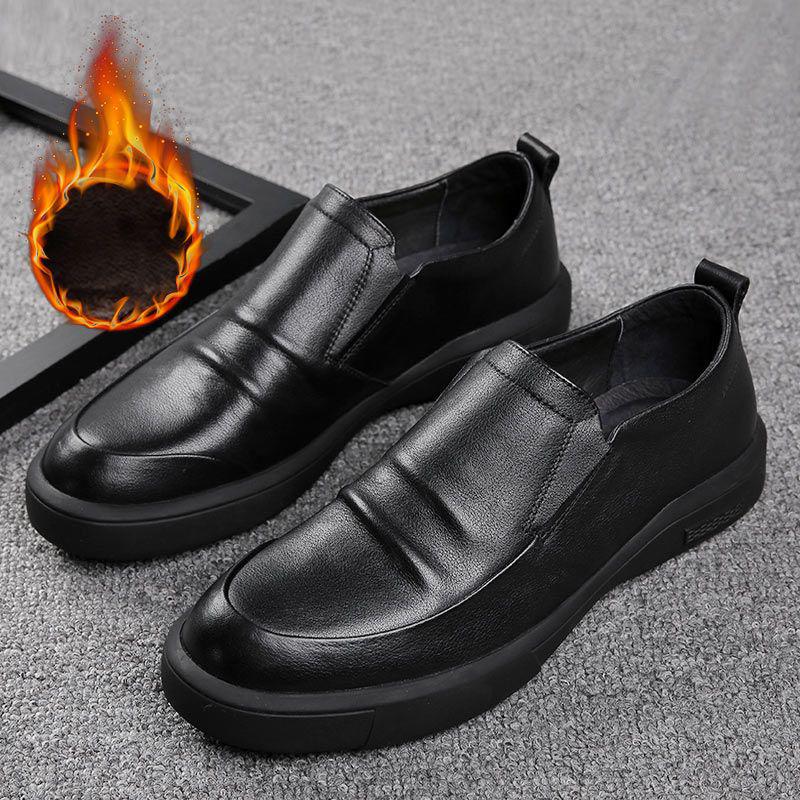 Men s Autumn/Winter Genuine Leather Casual Shoes, Soft Sole, Plus Velvet, Black, Adult. 47
Men s Autumn/Winter Genuine Leather Casual Shoes, Soft Sole, Plus Velvet, Black, Adult. 47