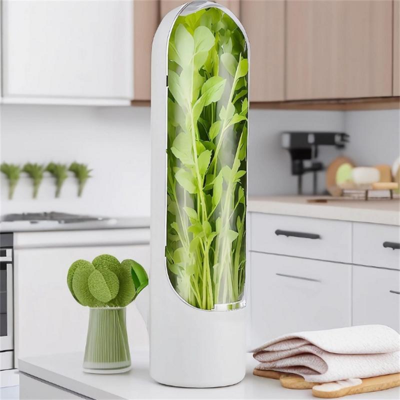 1/2/3/8PCS White Herb Saver Storage Container Fresh Herb Keeper Vanilla Vegetables Fresh Preservation Bottle For Refrigerator
1/2/3/8PCS White Herb Saver Storage Container Fresh Herb Keeper Vanilla Vegetables Fresh Preservation Bottle For Refrigerator