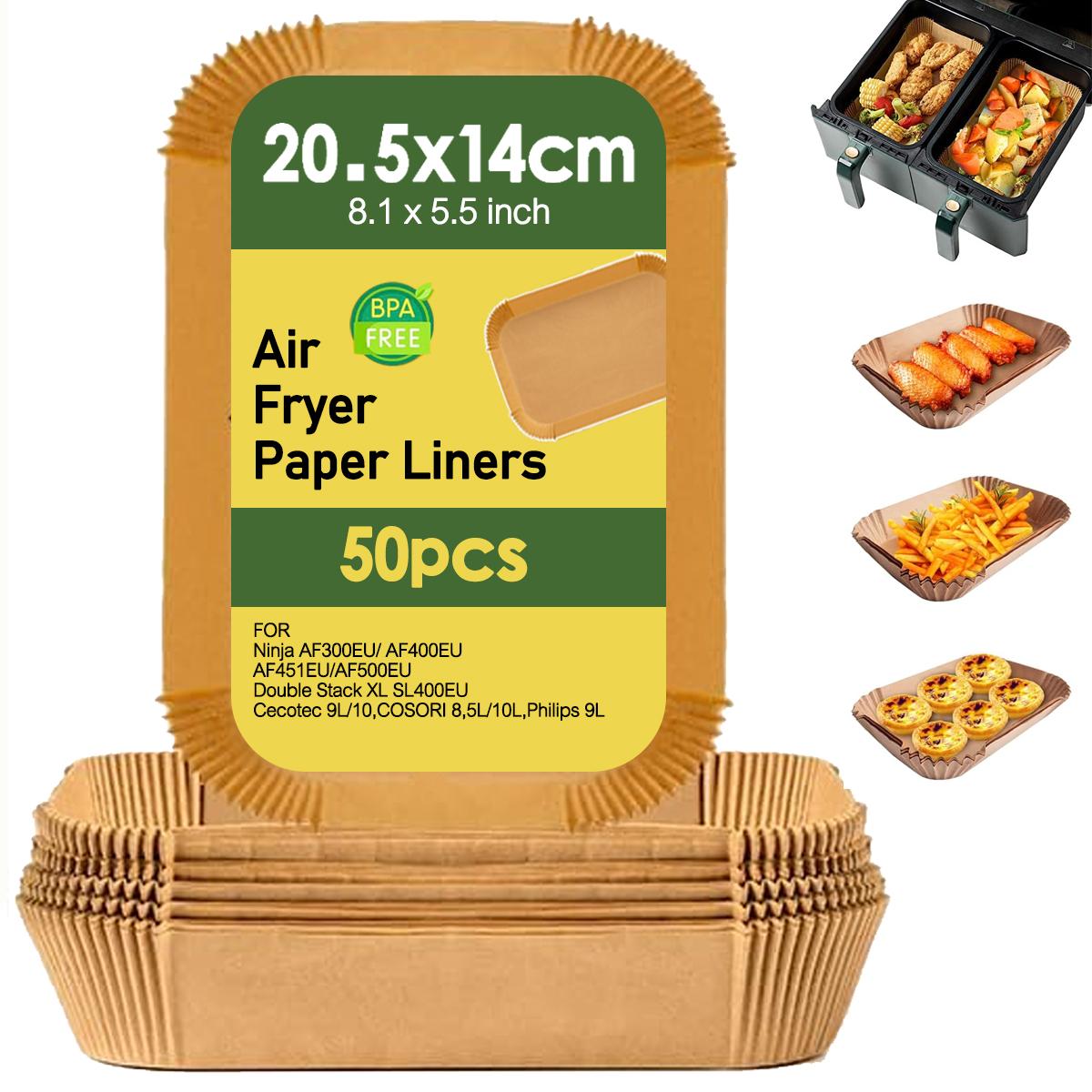 Air Fryer Paper Rectangle 5.5 inch 8.1 inch for Ninja DZ401/DZ302/DZ550/SL401/SL451 10 Qt, DZ201/DZ100 8 Qt
Air Fryer Paper Rectangle 5.5 inch 8.1 inch for Ninja DZ401/DZ302/DZ550/SL401/SL451 10 Qt, DZ201/DZ100 8 Qt