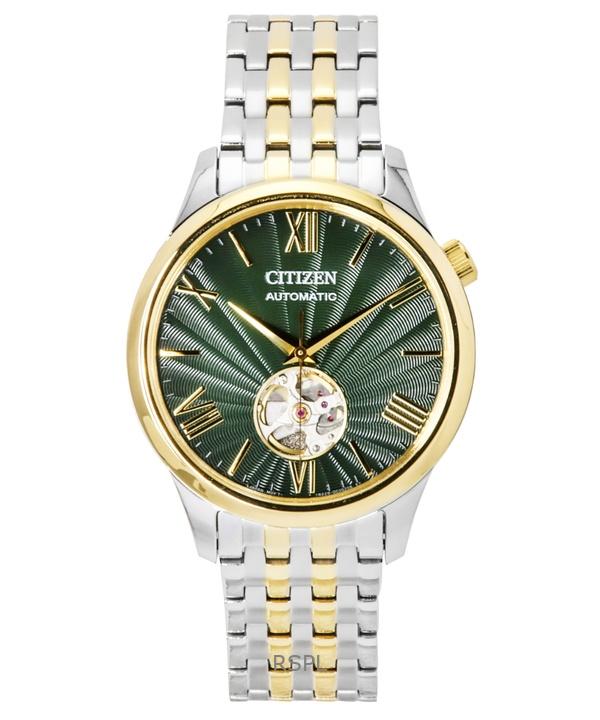 Citizen Two Tone Stainless Steel Open Heart Green Dial Automatic NH9134-83X Men s Watch зелений
Citizen Two Tone Stainless Steel Open Heart Green Dial Automatic NH9134-83X Men s Watch зелений