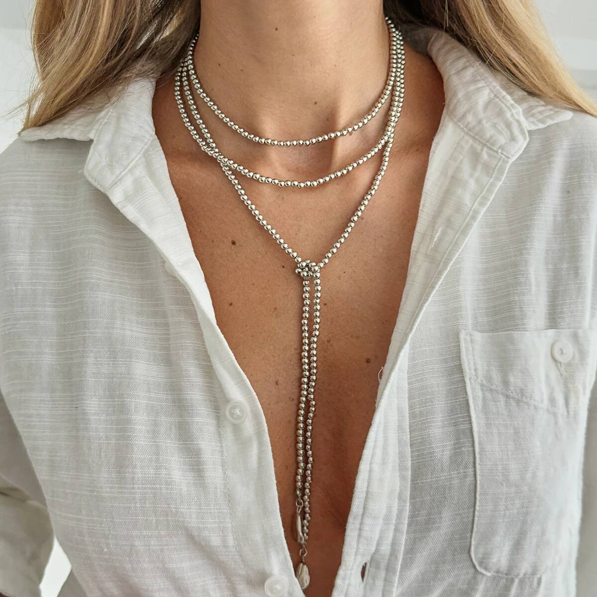 SHIXIN Fashion Gold Color Love Heart Pendant Necklace Women Vintage Beaded Chain Long Necklace Sweater Chain Jewelry Accessories
SHIXIN Fashion Gold Color Love Heart Pendant Necklace Women Vintage Beaded Chain Long Necklace Sweater Chain Jewelry Accessories