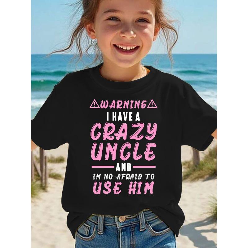 European sizes Summer Fashion Short-Sleeve T-Shirt for Girls Featuring The Phrase I HAVE A CRAZY UNCLE AND I M NOT AFRAID TO USE HIM 98cm чёрный
European sizes Summer Fashion Short-Sleeve T-Shirt for Girls Featuring The Phrase I HAVE A CRAZY UNCLE AND I M NOT AFRAID TO USE HIM 98cm чёрный