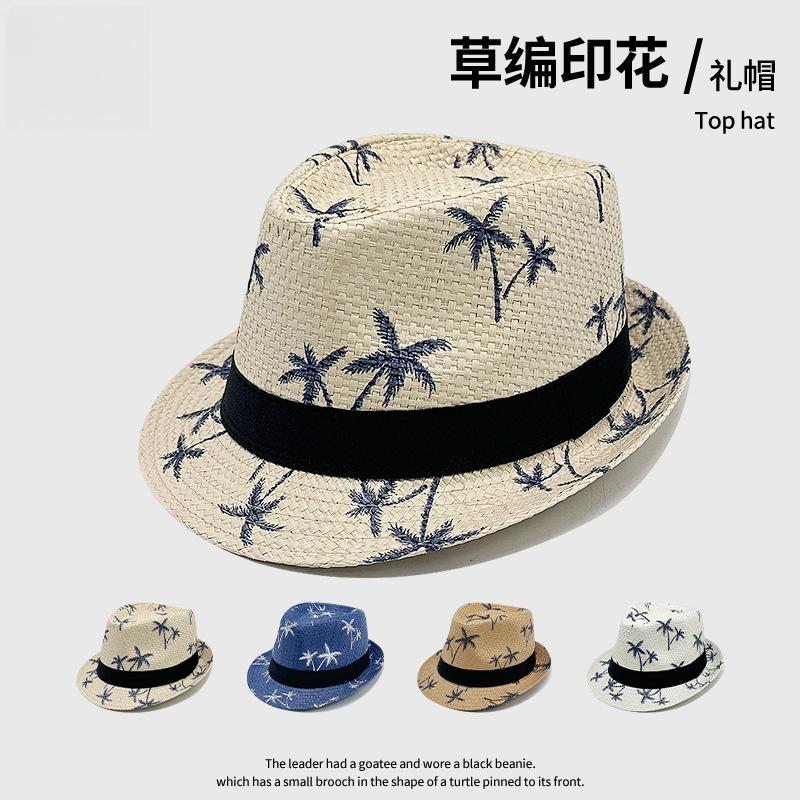Hot-selling top hat men s small brim papyrus jazz hat summer straw weaving sunshade coconut tree printing beach sunscreen hat M(56-58cm)
Hot-selling top hat men s small brim papyrus jazz hat summer straw weaving sunshade coconut tree printing beach sunscreen hat M(56-58cm)
