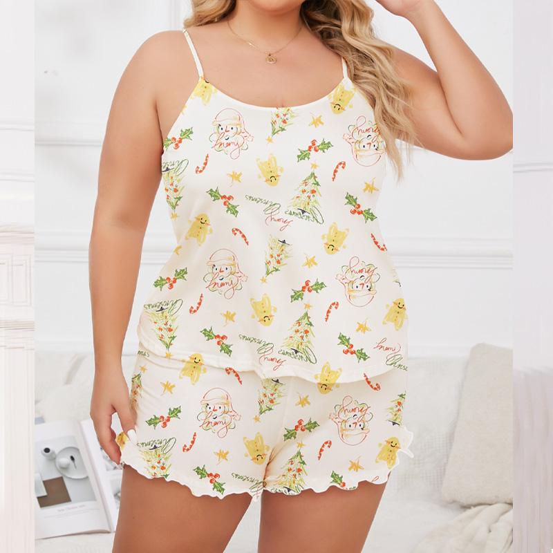 Plus Size 5XL 2 Pieces Set Sleepwear Summer Women Pyjamas Sexy Tank Tops and Shorts Pijama Casual Cartoon Pajamas Set Loungewear XL
Plus Size 5XL 2 Pieces Set Sleepwear Summer Women Pyjamas Sexy Tank Tops and Shorts Pijama Casual Cartoon Pajamas Set Loungewear XL