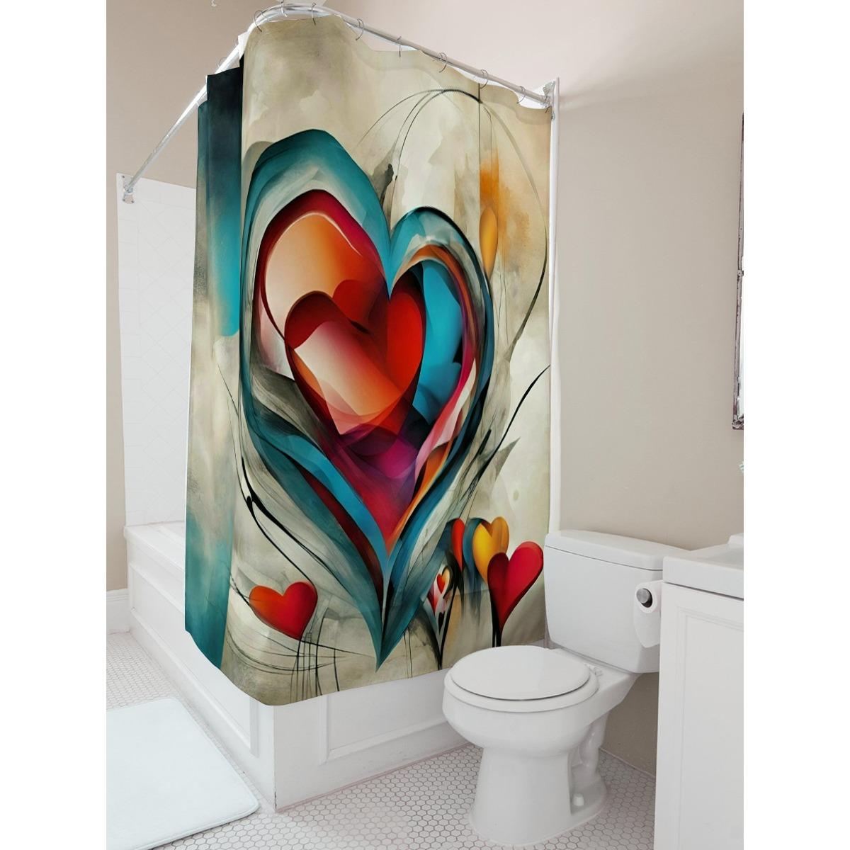 Abstract Heart Art Shower Curtain For Bathroom Decoration W60H190(CM)-1 Pcs
Abstract Heart Art Shower Curtain For Bathroom Decoration W60H190(CM)-1 Pcs