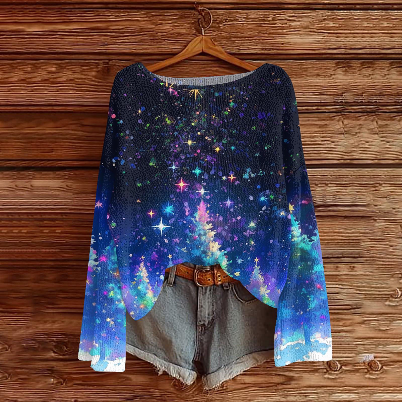 Women s Fashion Christmas Print Lightweight Sweater Casual Long-Sleeve Knit Pullover Top L синій
Women s Fashion Christmas Print Lightweight Sweater Casual Long-Sleeve Knit Pullover Top L синій