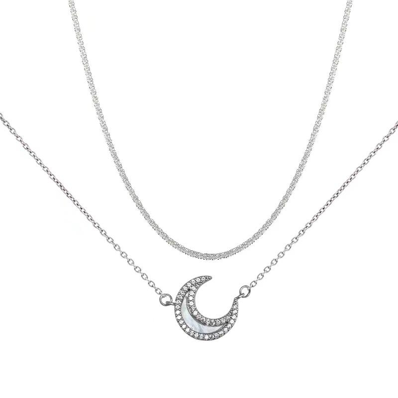Sparkling moon necklace, super fairy light luxury, niche temperament, versatile design sense, stacked collarbone chain
Sparkling moon necklace, super fairy light luxury, niche temperament, versatile design sense, stacked collarbone chain